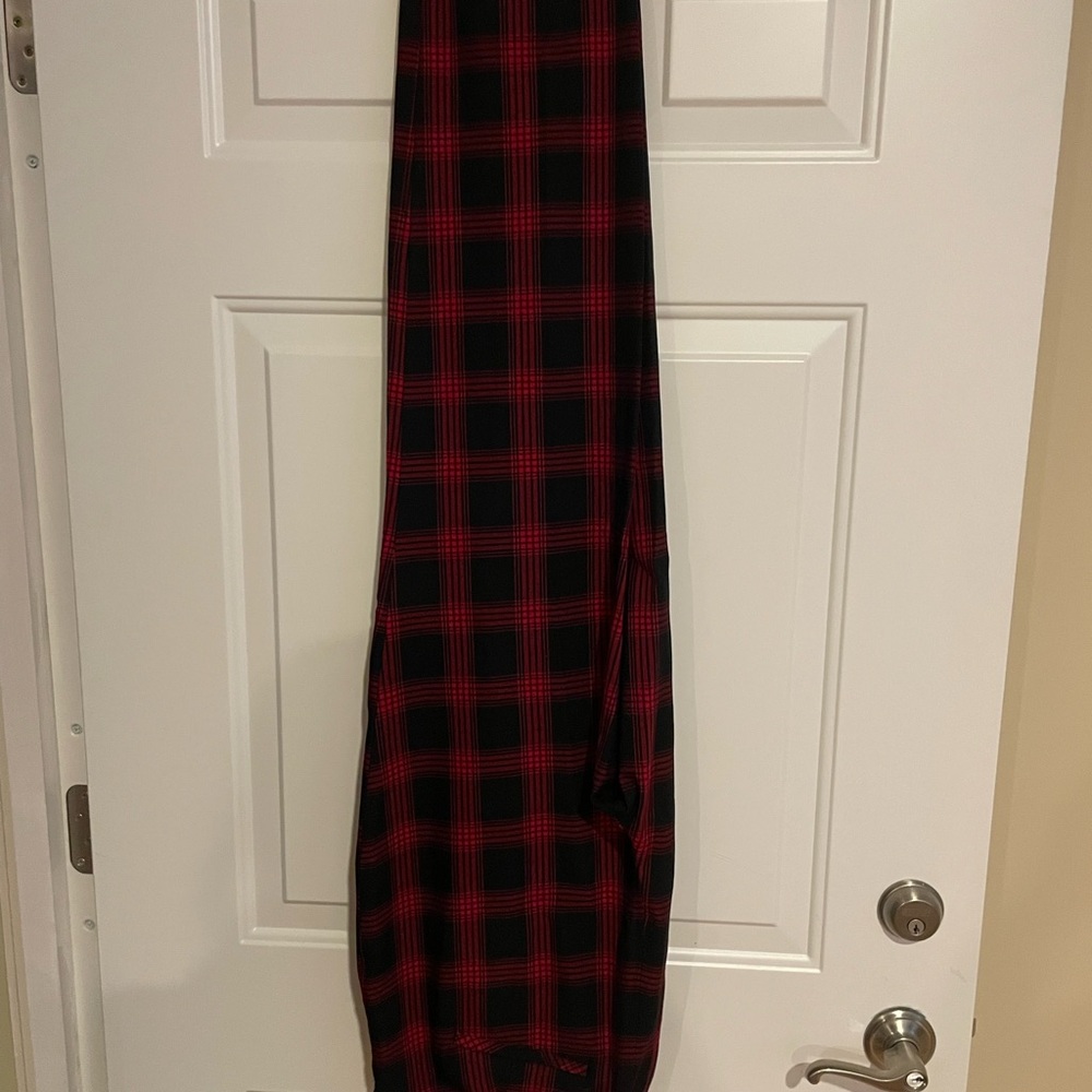 J. Jill Black and Red Plaid Straight Leg Pants 16